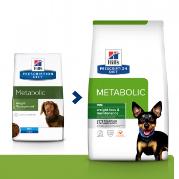 HILL’S Prescription Diet Metabolic Mini, dietă veterinară câini, hrană uscată, metabolism (obezitate si diabet), 6kg (obezitate imagine 2022