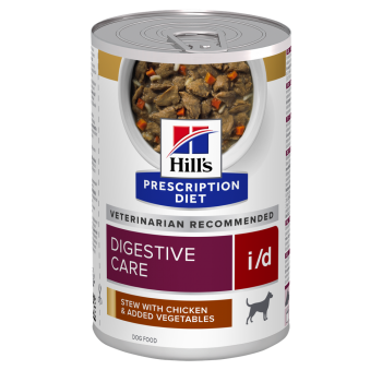 HILL’S Prescription Diet i/d Digestive Care, Pui cu Legume, dietă veterinară câini, conservă hrană umedă, sistem digestiv, (în sos), 354g (conserva) imagine 2022