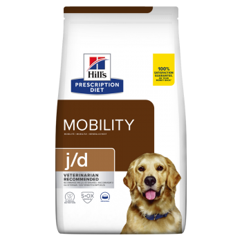 HILL’S Prescription Diet j/d Mobility, Pui, dietă veterinară câini, hrană uscată, sistem articular, 4kg