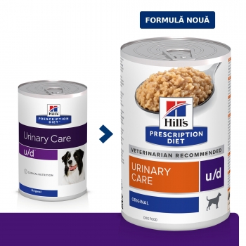 HILL’S Prescription Diet u/d Urinary Care, dietă veterinară câini, conservă hrană umedă, sistem urinar, 370g (conserva) imagine 2022