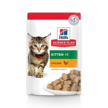 HILL’S SCIENCE PLAN Kitten, Pui, plic hrană umedă pisici junior, (în sos), 85g (în imagine 2022