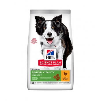 HILL’S SCIENCE PLAN Senior Vitality 7+, M, Pui, hrană uscată câini senior, 14kg (7+)