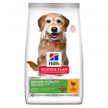 HILL’S SCIENCE PLAN Senior Vitality 7+, XS-S, Pui, hrană uscată câini senior, 1.5kg 1.5kg