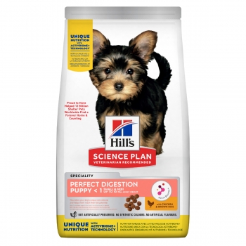 HILL’S Science Plan Perfect Digestion Puppy XS-S, hrană uscată câini junior, sistem digestiv, 1.5kg 1.5kg