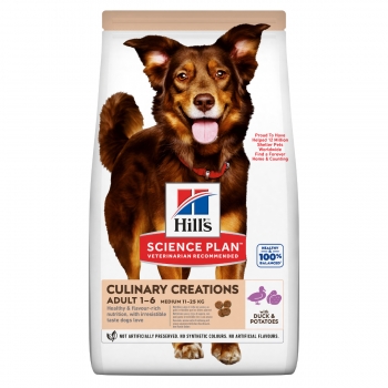 HILL’S Science Plan Culinary Creations, M, Rață și Cartof, hrană uscată câini, 14kg 14kg imagine 2022