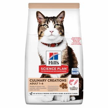 HILL’S Science Plan Culinary Creations, Somon și Morcov, hrană uscată pisici, 1.5kg 1.5kg imagine 2022