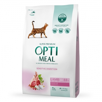 OPTIMEAL Sensitive, Miel, hrană uscată pisici, sesibilități digestive, 4kg 4kg imagine 2022