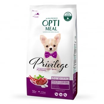 OPTIMEAL Privilege, XS-S, Miel, hrană uscată conținut redus cereale câini junior, 1.5kg 1.5kg