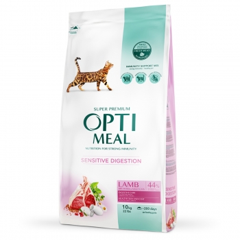OPTIMEAL Sensitive, Miel, hrană uscată pisici, sesibilități digestive, 10kg 10kg imagine 2022