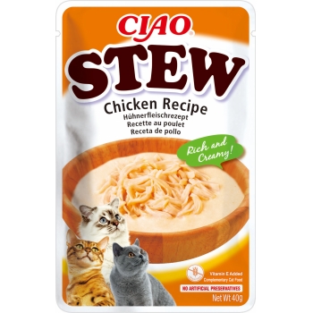 INABA Ciao Stew, Pui, plic hrană umedă fără cereale pisici, (în sos), 40g (în imagine 2022
