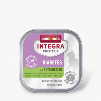 INTEGRA PROTECT Diabetes, Inimi de Curcan, dietă veterinară, tăviță hrană umedă fără cereale pisici, diabet, (în aspic), 100g (în imagine 2022