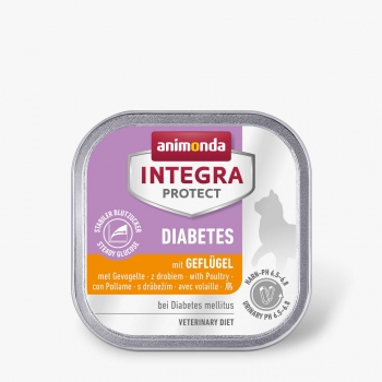 INTEGRA PROTECT Diabetes, Pasăre, dietă veterinară, tăviță hrană umedă fără cereale pisici, diabet, (în aspic), 100g (în imagine 2022