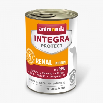 INTEGRA PROTECT Renal, XS-M, Vită, dietă veterinară, conservă hrană umedă câini, sistem renal, (în aspic), 400g (în imagine 2022