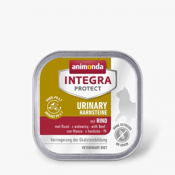 INTEGRA PROTECT Urinary Oxalate, Vită, dietă veterinară, tăviță hrană umedă fără cereale pisici, sistem urinar, (în aspic), 100g (în imagine 2022
