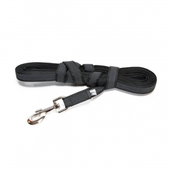 JULIUS-K9 Color & Gray, lesă antiderapantă cu mâner câini, 50kg, textil, bandă, 20mm x 5m, negru 20mm imagine 2022