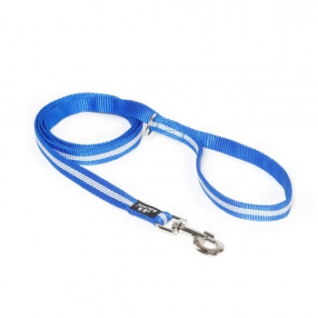 JULIUS-K9 IDC Rope, lesă nylon cu fire flourescente câini, 19mm x 1.8m, albastru 1.8m imagine 2022