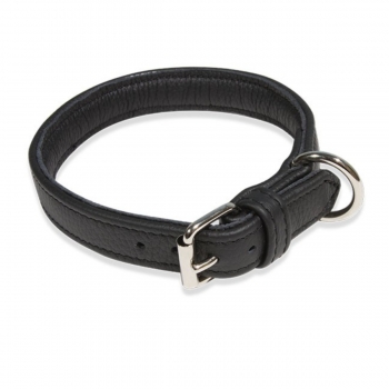 JULIUS-K9 ECO leather, zgardă ajustabilă câini, piele, 25mm x 50cm, negru pentruanimale