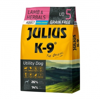 JULIUS-K9 Utility Dog Adult, Miel cu Ierburi, hrană uscată fără cereale câini, 3kg JULIUS-K9 imagine 2022
