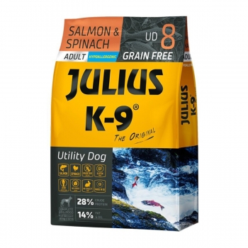 JULIUS-K9 Utility Dog Adult, Somon cu Spanac, hrană uscată fără cereale câini, 3kg JULIUS-K9 imagine 2022