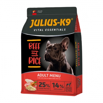 JULIUS-K9 Vital Essentials Adult, Vită cu Orez, hrană uscată câini, 3kg JULIUS-K9 imagine 2022