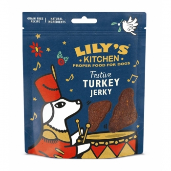 LILY’S KITCHEN Christmas Festive Turkey Jerky, Curcan, recompense fără cereale câini, 70g 70g imagine 2022