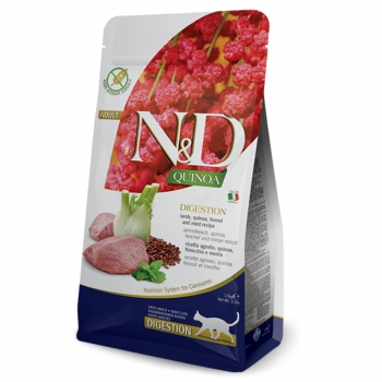 N&D Quinoa Digestive, Miel, hrană uscată fără cereale pisici, 1.5kg 1.5kg imagine 2022