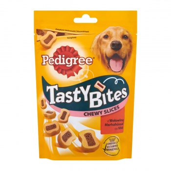PEDIGREE Tasty Bites, recompense câini, feliuțe cu branză, 155g Pedigree imagine 2022