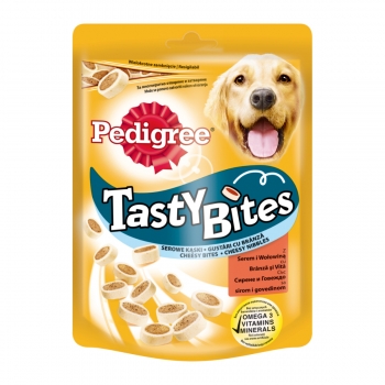 PEDIGREE Tasty Bites, recompense câini, pernițe cu branză, 140g
