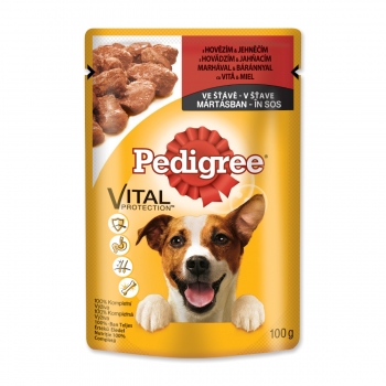 PEDIGREE Vital Protection Adult, Vită și Miel, plic hrană umedă câini, (în sos), 100g (în imagine 2022