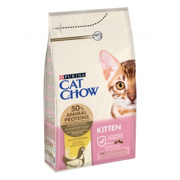 PURINA Cat Chow Kitten, Pui, pachet economic hrană uscată pentru pisici junior, 1.5kg x 2