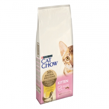 PURINA Cat Chow Kitten, Pui, hrană uscată pentru pisici junior, 15kg pentruanimale.ro imagine 2022