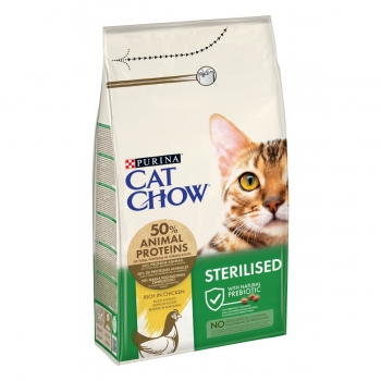 PURINA Cat Chow Sterilised, Pui, pachet economic hrană uscată pentru pisici sterilizate, 1.5kg x 2 pentruanimale.ro