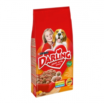 PURINA Darling Adult, Pasăre cu Legume, hrană uscată pentru câini, 15kg Darling imagine 2022