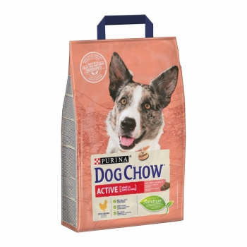 PURINA Dog Chow Adult Active, Pui, hrană uscată câini, activitate intensă, 2.5kg 2.5kg imagine 2022
