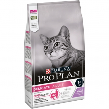 Purina pro plan delicate optidigest adult, curcan, pachet economic hrană uscată pisici, sensibiltăți digestive, 1.5kg x 2