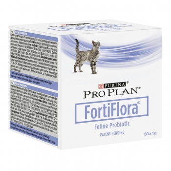 PURINA Pro Plan Veterinary Diets FortiFlora Feline, supliment alimentar pisici, sensibilități digestive, 1g x 30 pentruanimale.ro