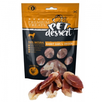 Recompense Pet’s Dessert Rabbit Ears & Chicken, 80 g pentruanimale.ro imagine 2022