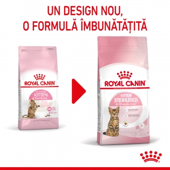 ROYAL CANIN Kitten Sterilised, hrană uscată pisici sterilizate junior, 400g 400g imagine 2022