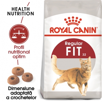Royal Canin Fit32 Adult, hrană uscată pisici, activitate fizică moderată, 2kg 2kg imagine 2022