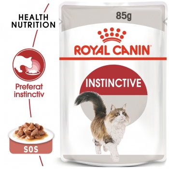 Royal Canin Instinctive Adult, plic hrană umedă pisici, (în sos), 85g