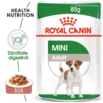 Royal Canin Mini Adult, plic hrană umedă câini, (în sos), 85g pentruanimale