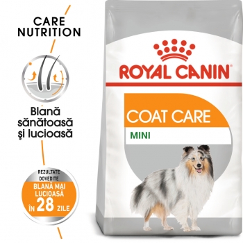 Royal Canin Mini Coat Care Adult, hrană uscată câini, blană sănătoasă și lucioasă, 3kg 3kg imagine 2022