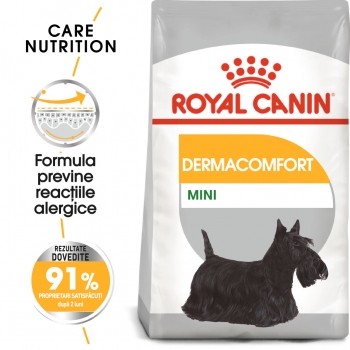 Royal Canin Mini Dermacomfort, hrană uscată câini, prevenirea iritațiilor pielii, 3kg pentruanimale.ro imagine 2022
