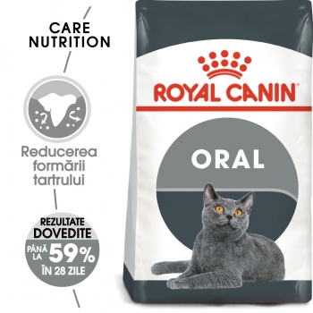 Royal Canin Oral Care Adult, hrană uscată pisici, reducerea formării tartrului, 400g