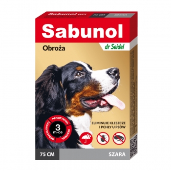 SABUNOL GPI, deparazitare externă câini, zgardă, L-XL(25 – 50kg), 75 cm, gri, 1buc 1buc imagine 2022