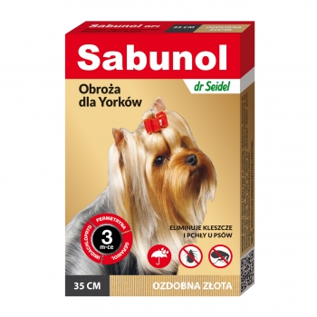 SABUNOL GPI, deparazitare externă câini, zgardă, XS-S(2 – 10kg), 35 cm, auriu, 1buc 10kg