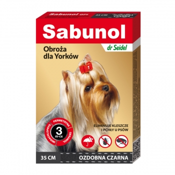 SABUNOL GPI, Deparazitare Externă Câini, Zgardă, XS-S(2 – 10kg), 35 Cm, Negru, 1buc