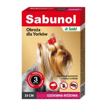 SABUNOL GPI, deparazitare externă câini, zgardă, XS-S(2 – 10kg), 35 cm, roz, 1buc 10kg