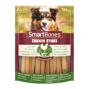 SMARTBONES Classics Chicken Sticks, recompense câini, Batoane aromate Pui, 10buc 10buc