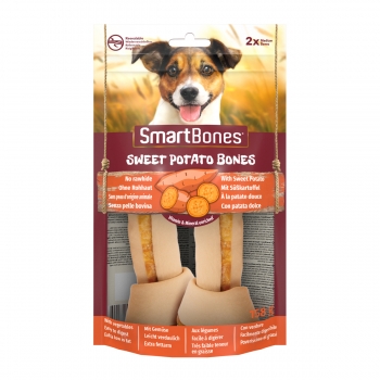 SMARTBONES Flavours Sweet Potato Bones Medium, recompense câini, Oase aromate Cartof Dulce, 2buc pentruanimale.ro imagine 2022